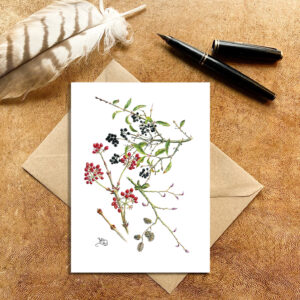 Bird Cherry, Guelder Rose & Alder Card