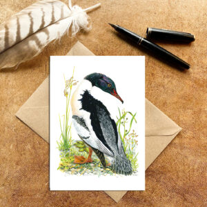 Male Goosander Card