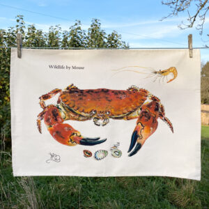 Crab tea towel