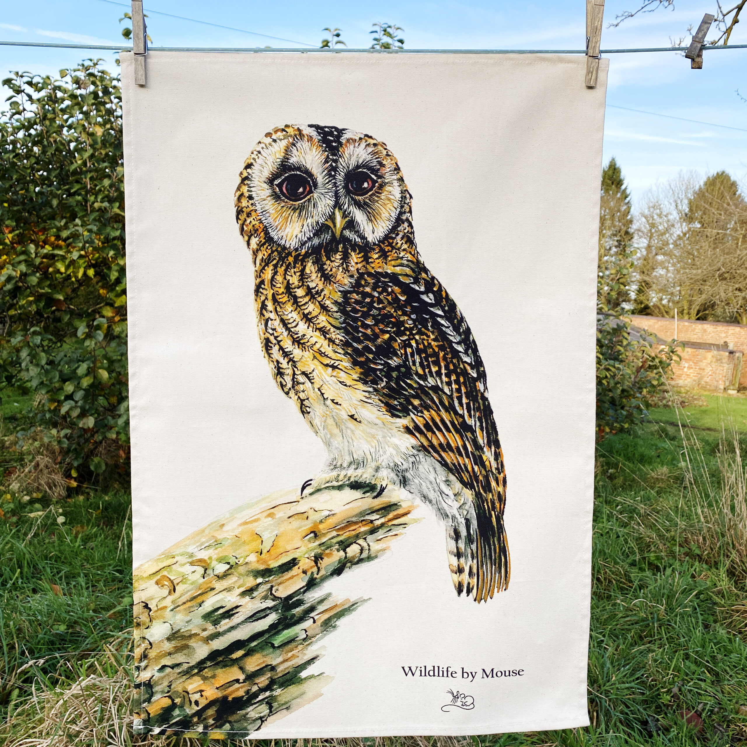 Tawny Owl Tea Towel