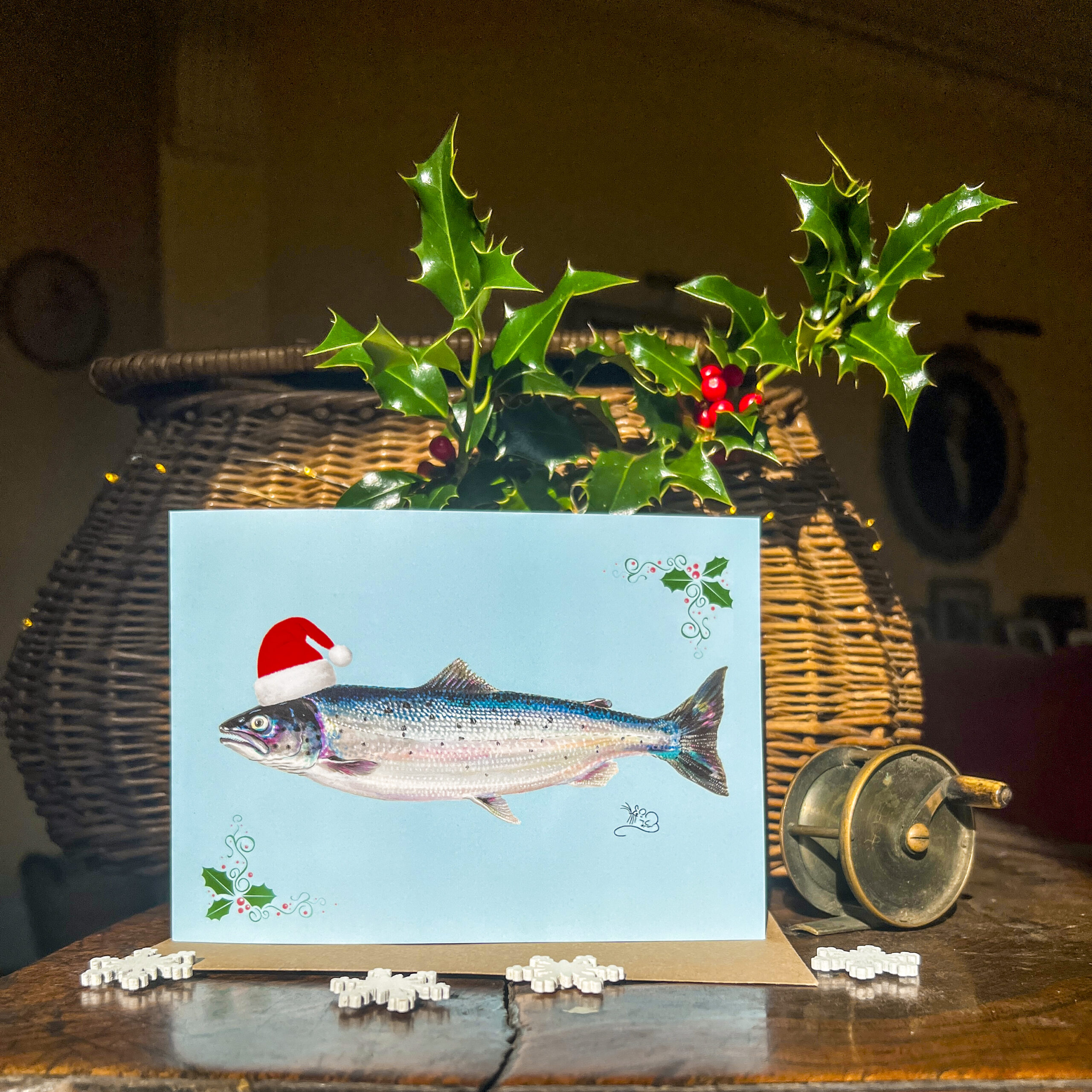 Atlantic salmon trust christmas card